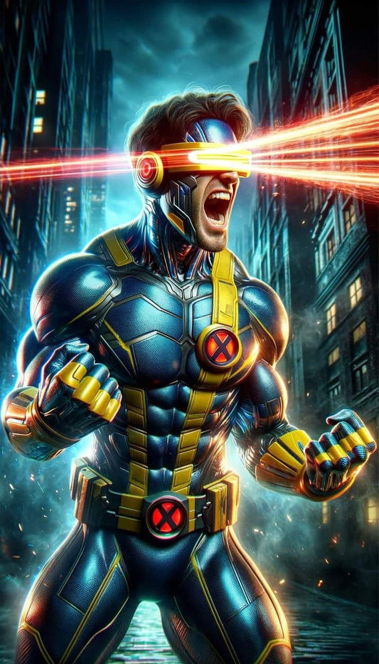 Superhero Cyclops Action Pose (2) Print Poster