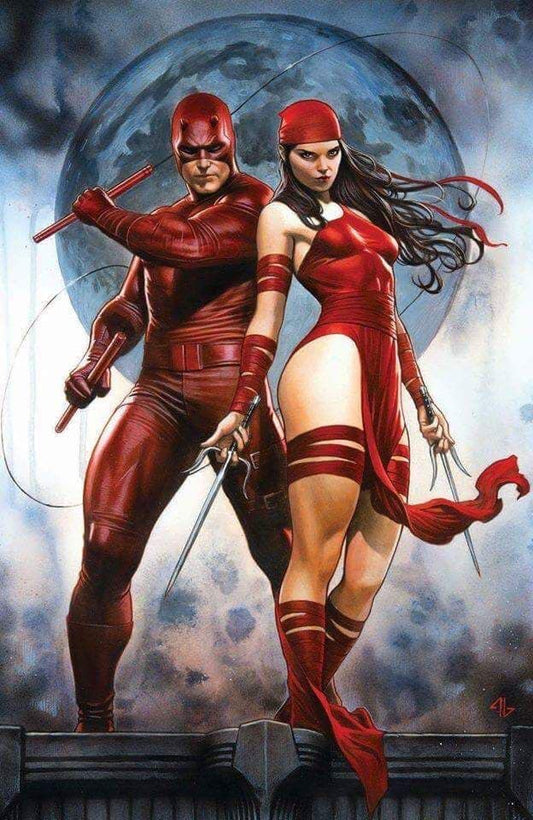 Superhero Duo Daredevil Elektra Print Poster