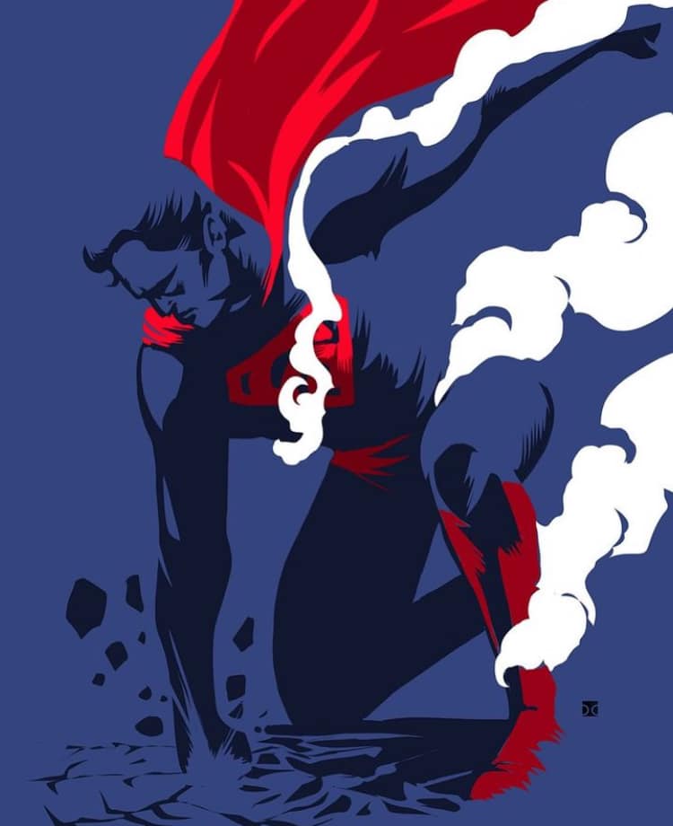 Superhero Dynamic Pose Red Cape Jigsaw Puzzle