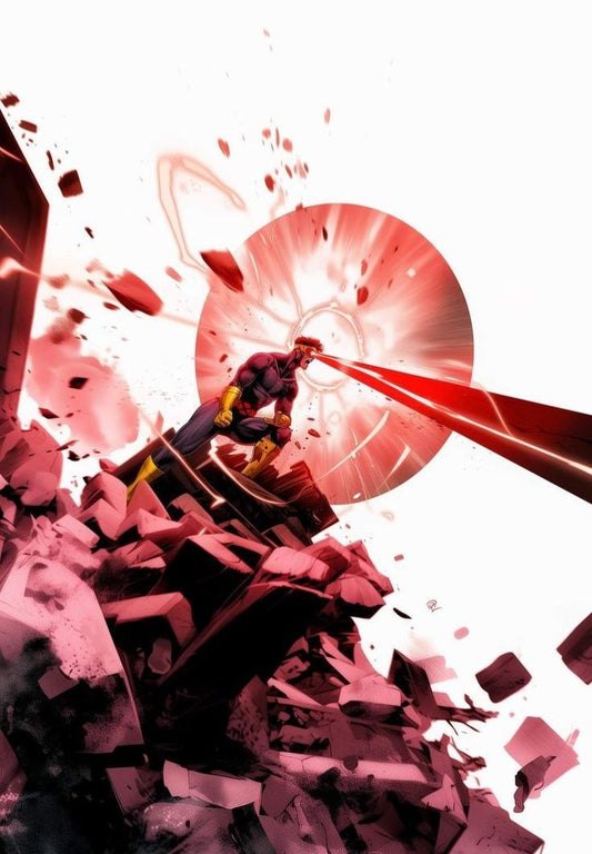 Superhero Energy Beams Explosion Print Poster