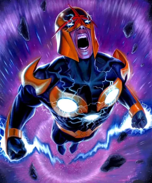 Superhero Energy Flight Print Poster