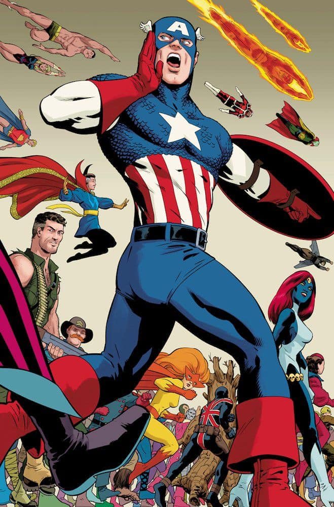 Superhero Ensemble Action Print Poster