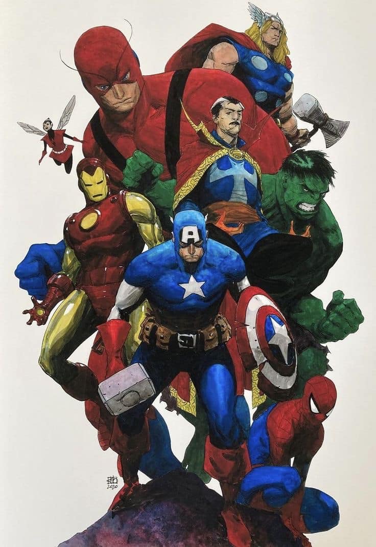 Superhero Ensemble Art Jigsaw Puzzle