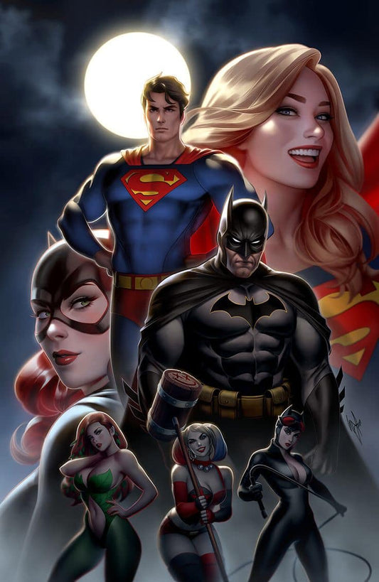 Superhero Ensemble Artwork Print Poster