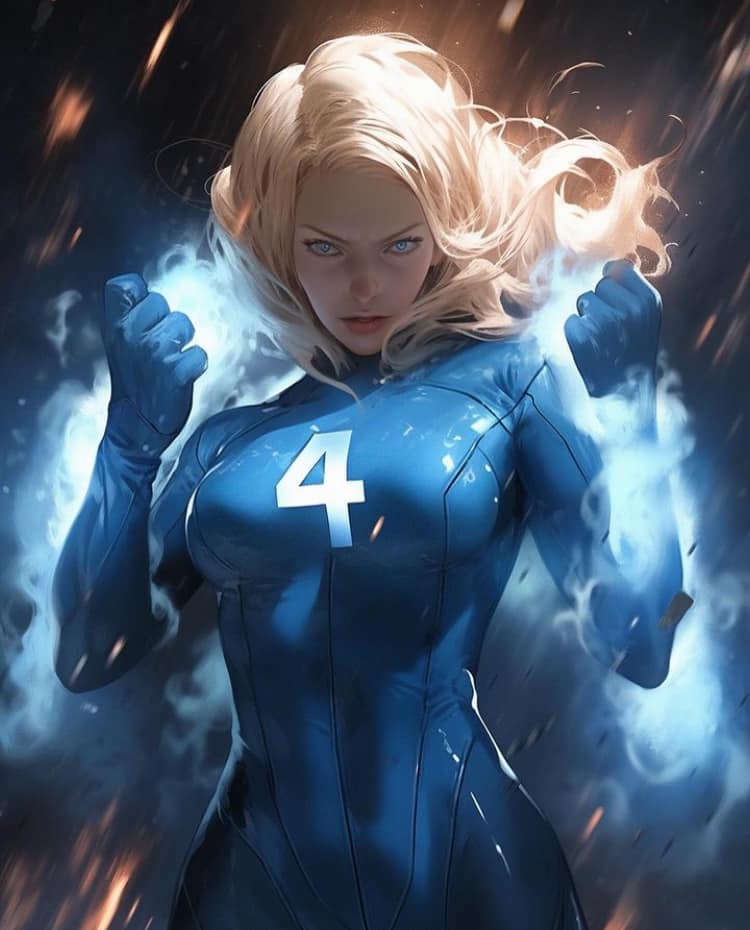 Superhero Female Activating Powers Print Poster