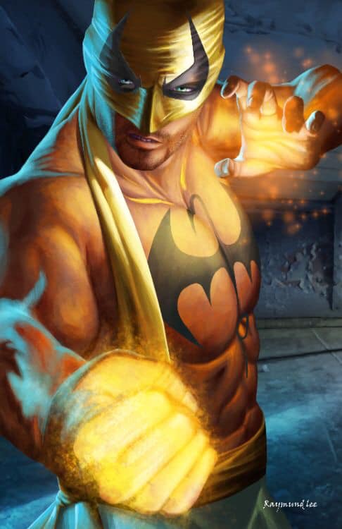 Superhero Fight Scene Print Poster