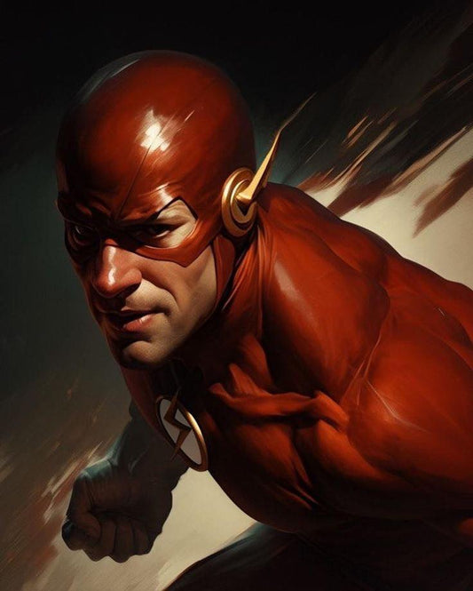 Superhero Flash Action Pose Print Poster