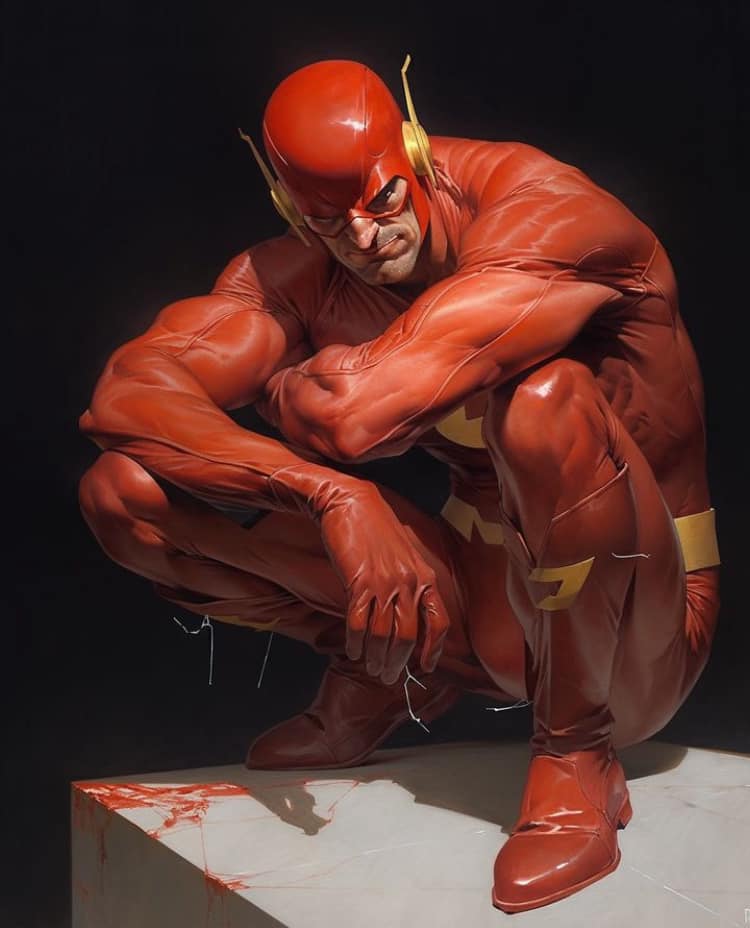 Superhero Flash Portrait Jigsaw Puzzle