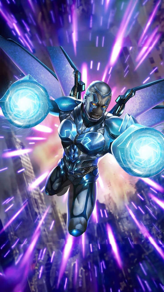 Superhero Flight With Energy Effects Print Poster