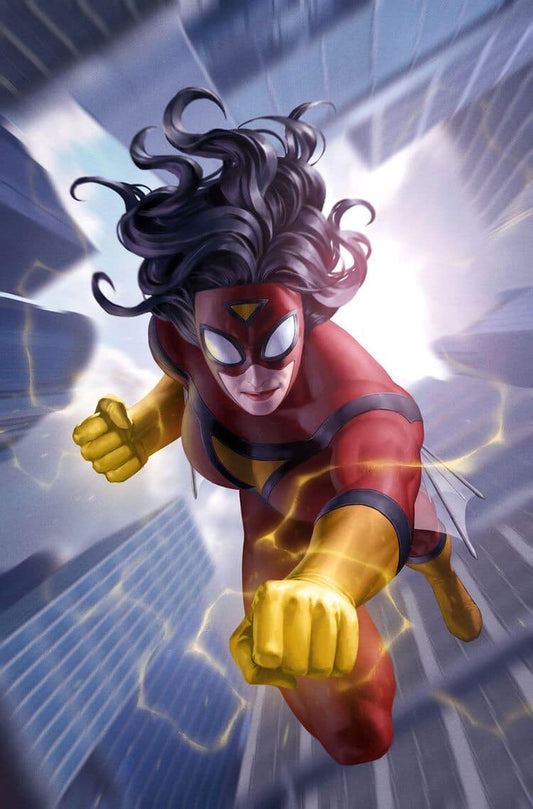 Superhero Flying Action Print Poster