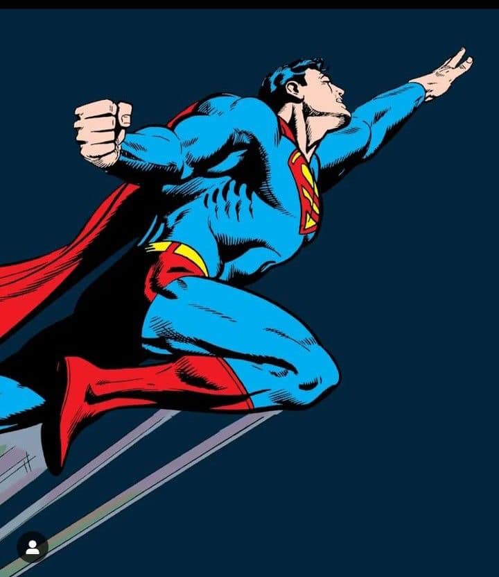 Superhero Flying Action Illustration Print Poster