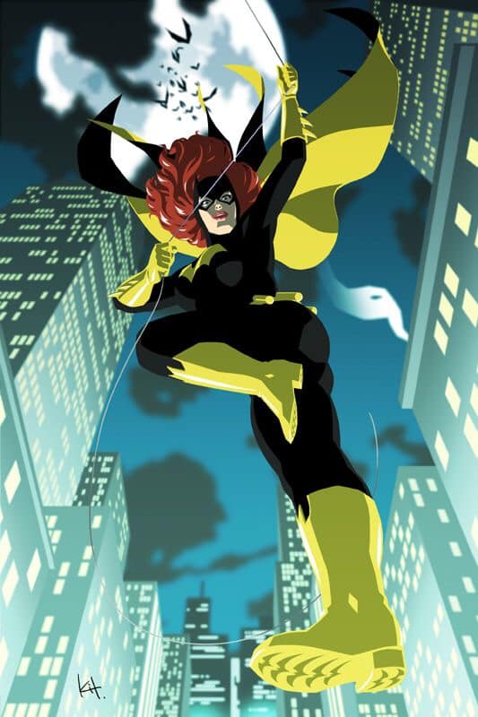 Superhero Flying Cityscape Print Poster