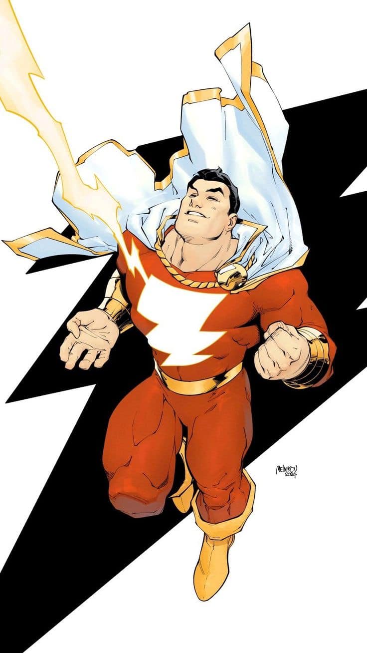 Superhero Flying Pose Shazam Print Poster
