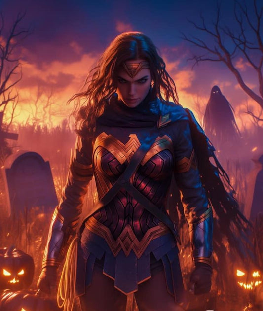 Superhero Halloween Theme Print Poster