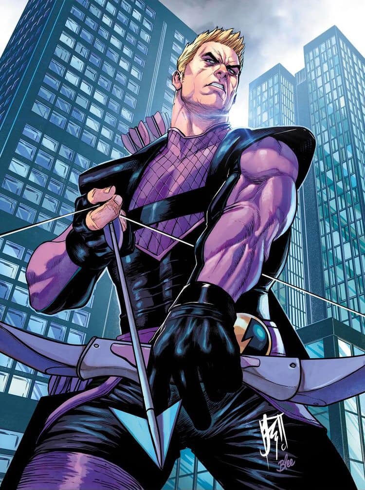 Superhero Hawkeye Urban Portrait Print Poster