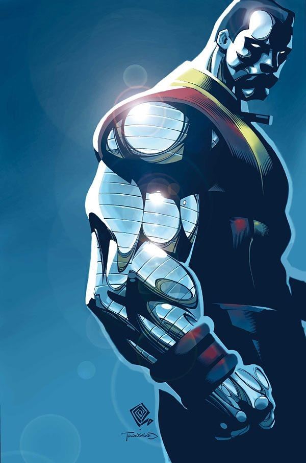 Superhero Illustration Mechanical Arm Print Poster
