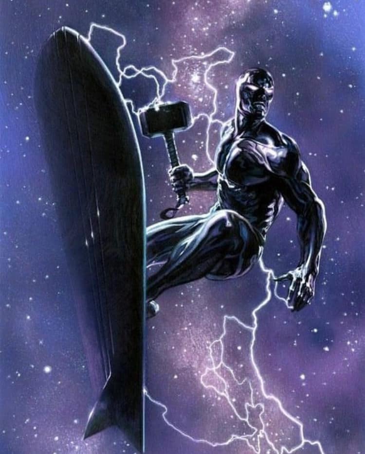 Superhero In Space With Hammer Jigsaw Puzzle