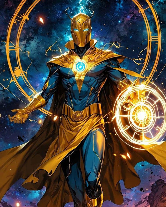 Superhero Magic Space Background Print Poster