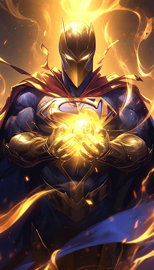 Superhero Mystical Glow Print Poster