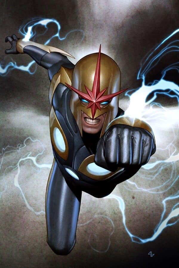 Superhero Nova Action Pose Print Poster