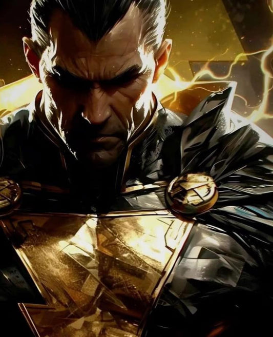 Superhero Portrait Black Adam Print Poster