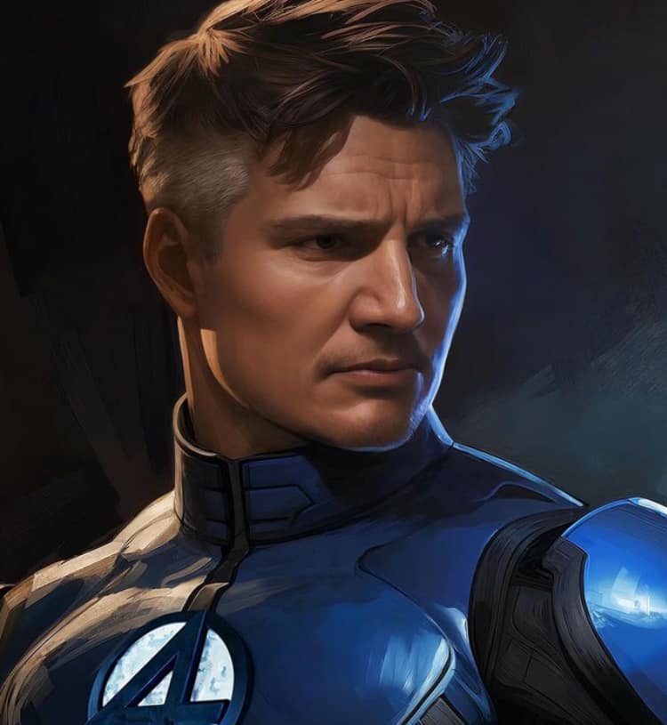 Superhero Portrait Blue Suit Print Poster