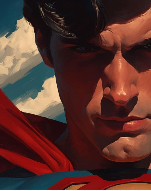 Superhero Portrait Closeup Print Poster