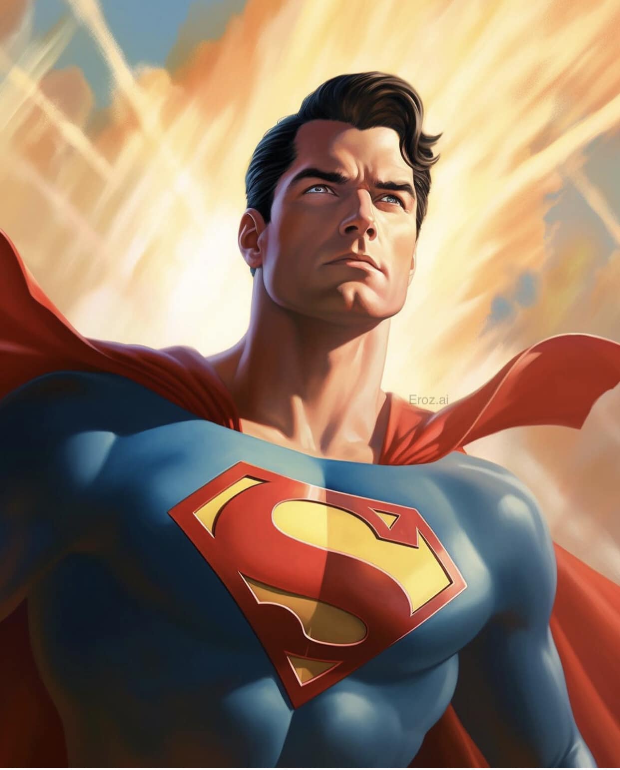 Superhero Portrait Confident Pose Print Poster