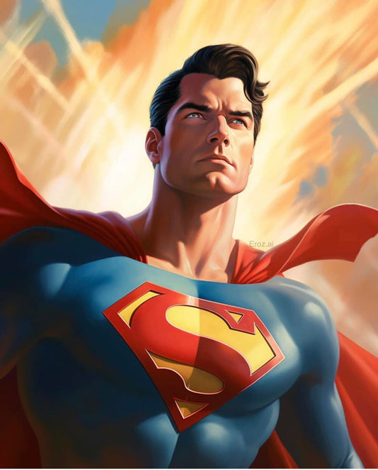 Superhero Portrait Confident Pose Print Poster