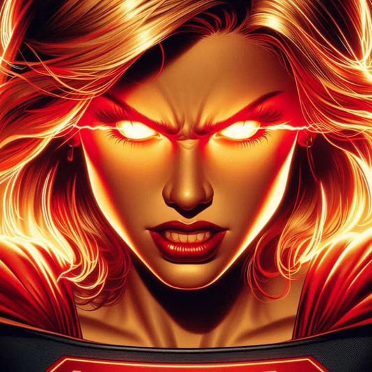 Superhero Portrait Dramatic Expression Print Poster