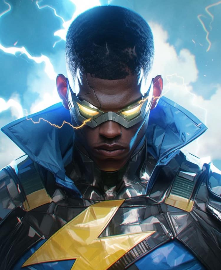 Superhero Portrait Electric Theme Jigsaw Puzzle
