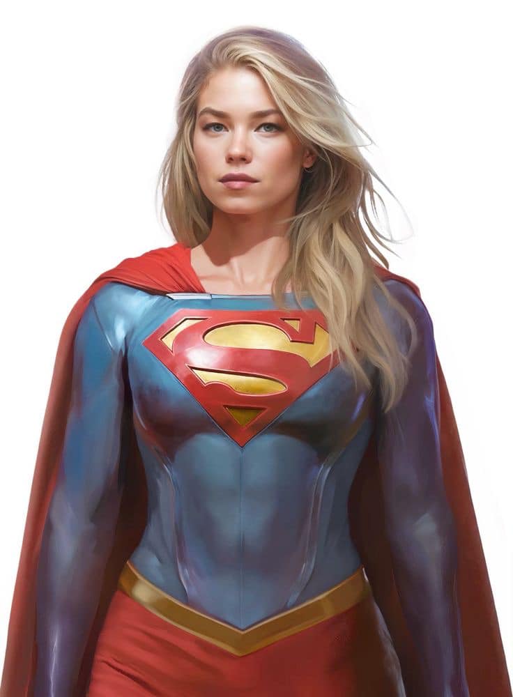 Superhero Portrait Female Smasher Print Poster