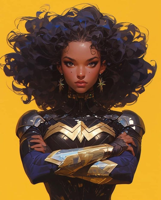 Superhero Portrait Female Strong Stance Print Poster