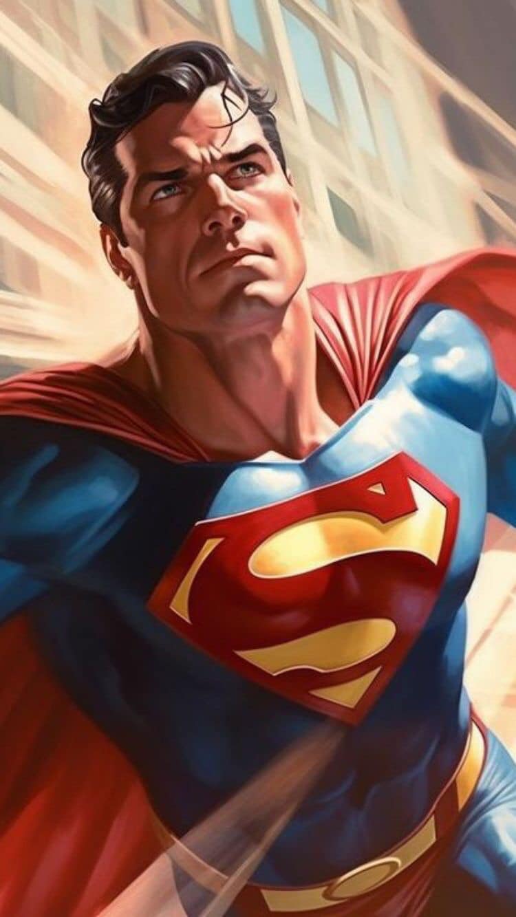 Superhero Portrait Flight Mode Print Poster