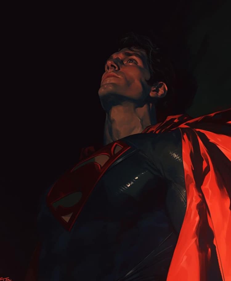 Superhero Portrait Heroic Posture Print Poster