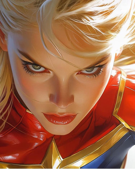 Superhero Portrait Intense Expression Print Poster