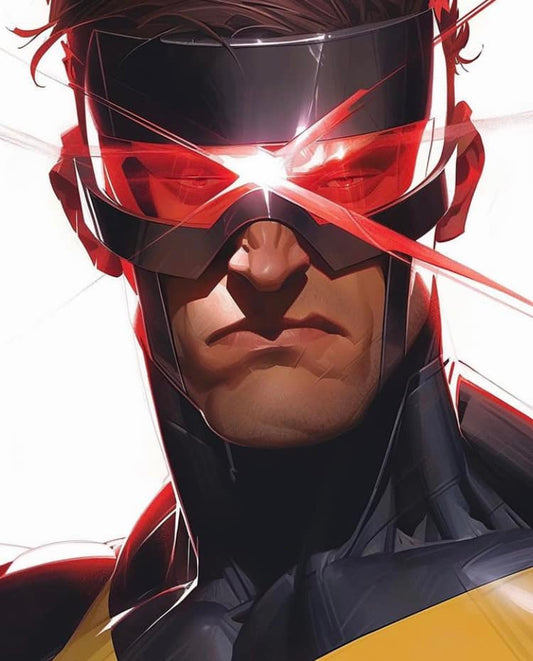 Superhero Portrait Red Lens Effect Print Poster