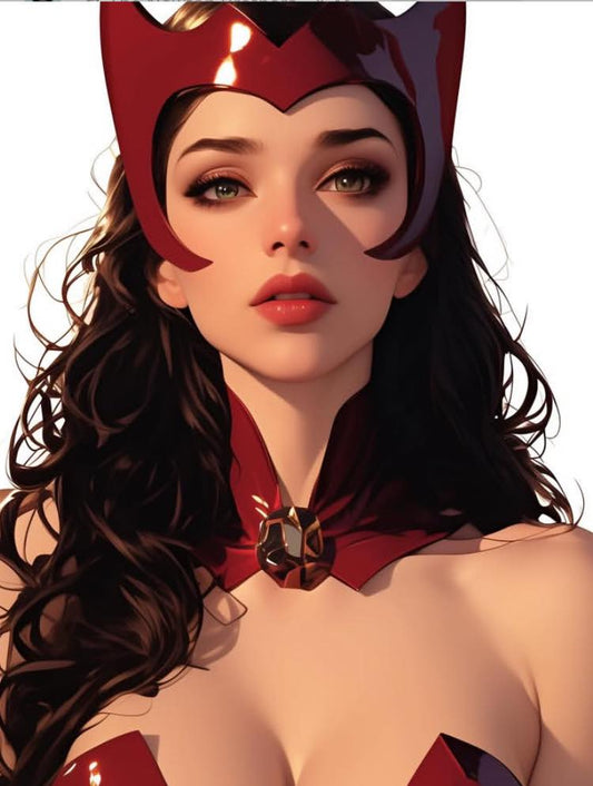 Superhero Portrait Scarlet Witch (2) Print Poster
