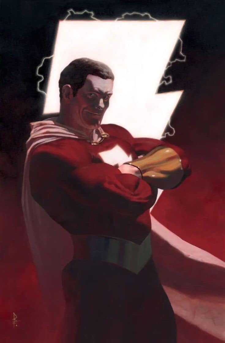 Superhero Portrait Shazam Print Poster