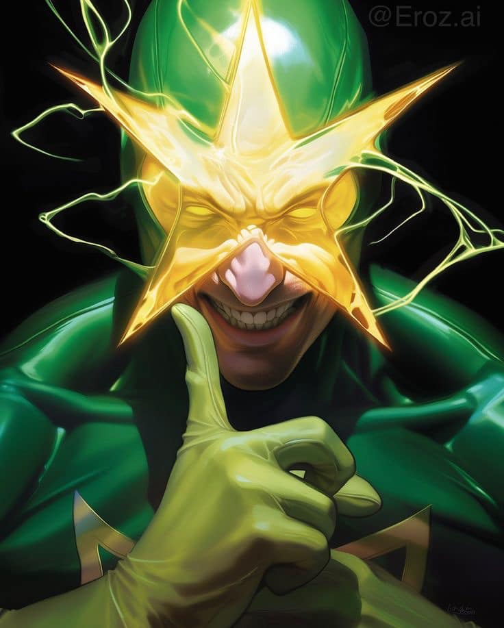 Superhero Portrait Star Power Print Poster