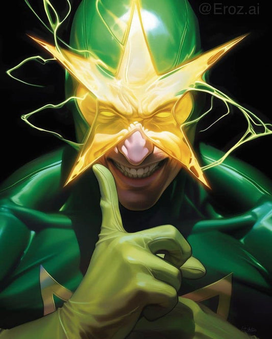 Superhero Portrait Star Power Print Poster