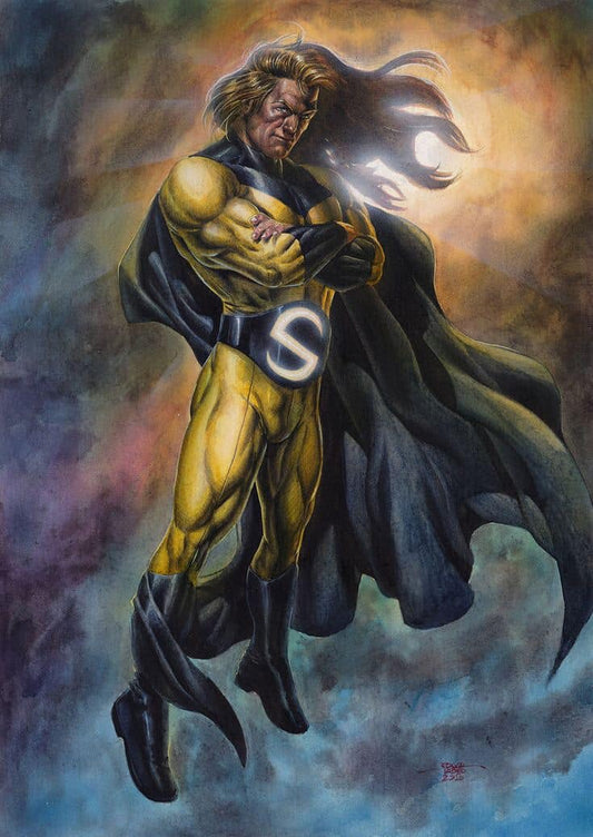 Superhero Portrait Striking Villain Print Poster