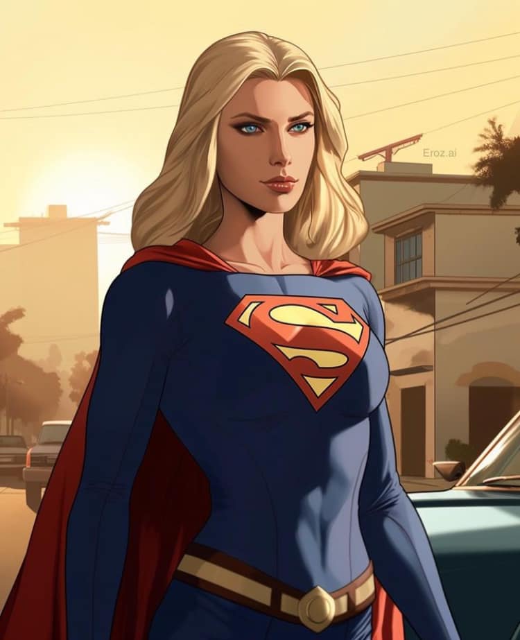 Superhero Portrait Sunset Jigsaw Puzzle
