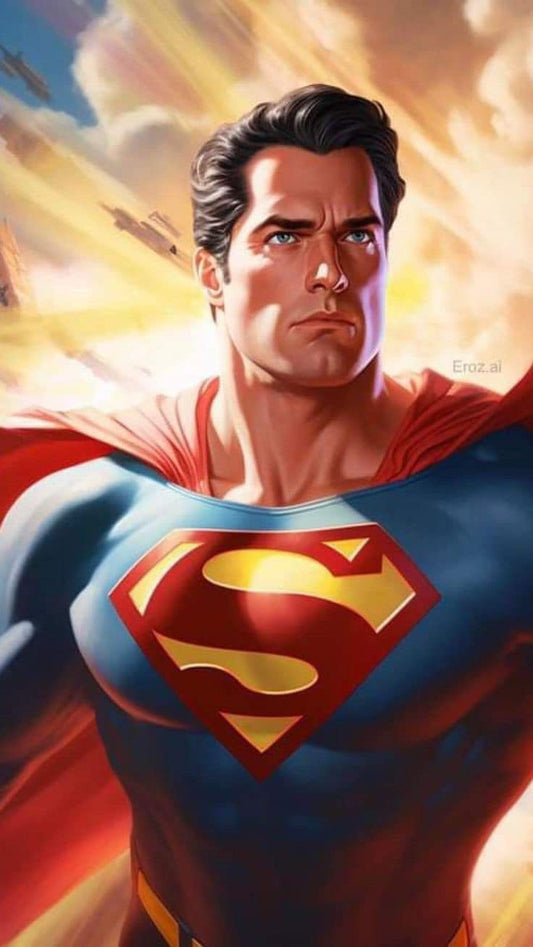 Superhero Portrait Superman Print Poster
