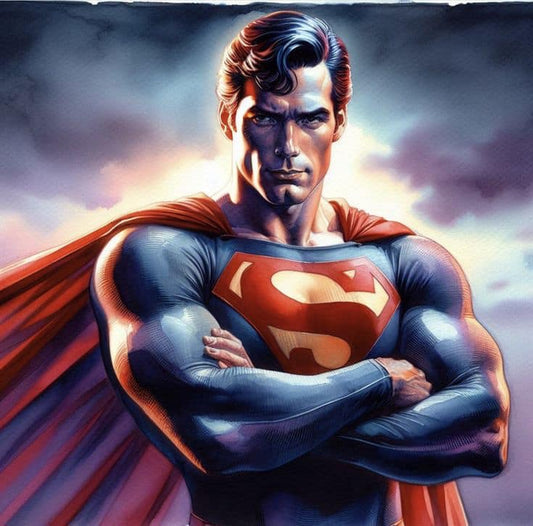 Superhero Portrait Superman (2) Print Poster