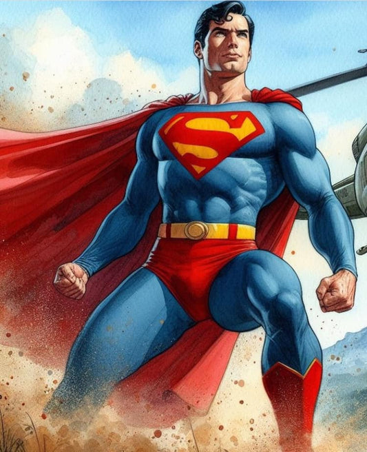Superhero Portrait Superman (3) Print Poster