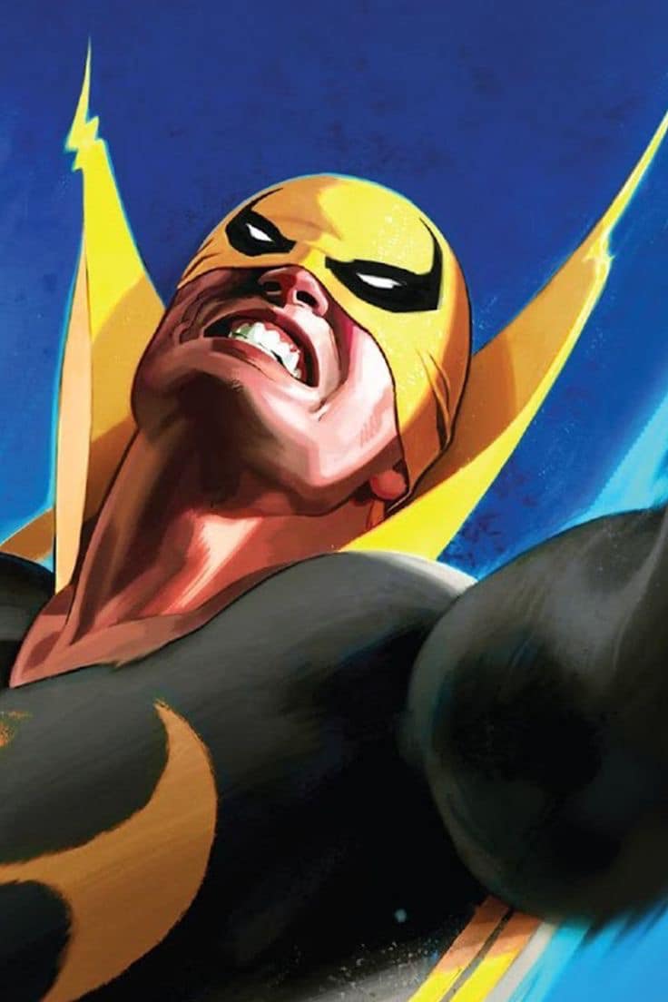 Superhero Portrait Yellow Mask Print Poster