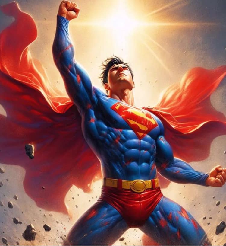 Superhero Pose Strength Print Poster