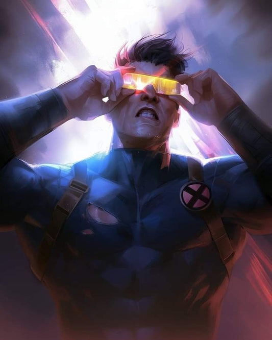Superhero Posing With Goggles Print Poster