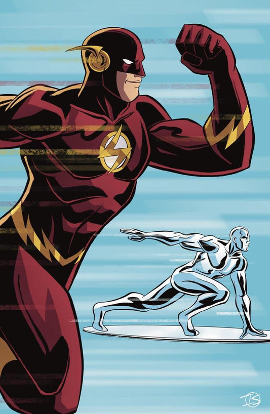 Superhero Race Flash Silver Surfer Print Poster